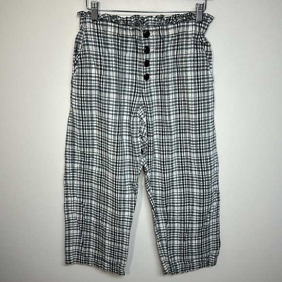 The Great Gunny Sack Plaid Paperbag Waist Trousers XS - Picture 3 of 7